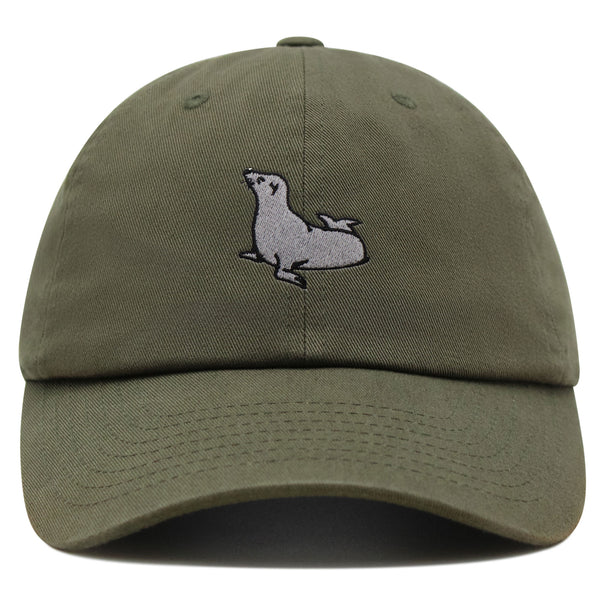 Seal Premium Dad Hat Embroidered Baseball Cap Fishing Pier