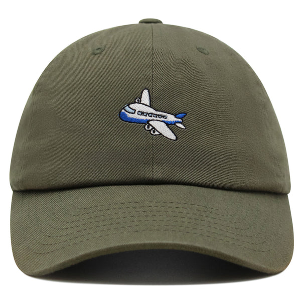 Airplane Premium Dad Hat Embroidered Baseball Cap Cute