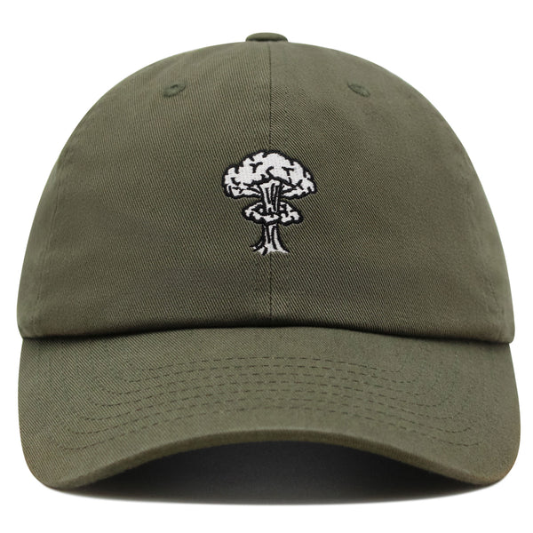 Mushroom Cloud  Explosion Premium Dad Hat Embroidered Baseball Cap Nuclear