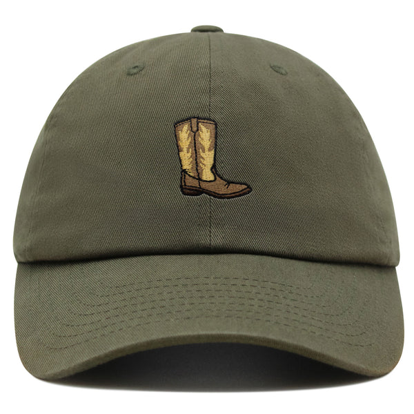 Cowboy Boot Premium Dad Hat Embroidered Baseball Cap Boots