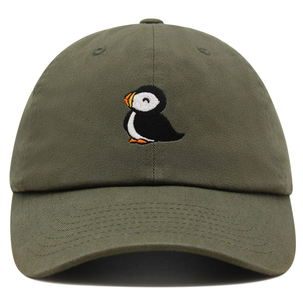 Puffin Premium Dad Hat Embroidered Baseball Cap Cute Bird