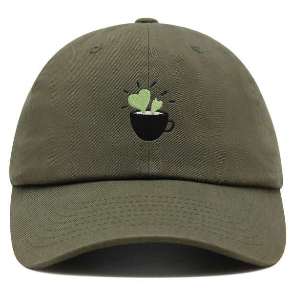 Plant in Mug Premium Dad Hat Embroidered Baseball Cap Plant