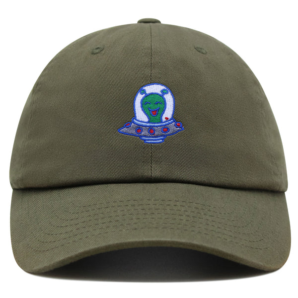 Flying Saucer Premium Dad Hat Embroidered Baseball Cap UFO