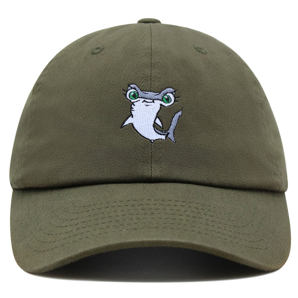 Hammerhead Shark Premium Dad Hat Embroidered Baseball Cap Cute Fish