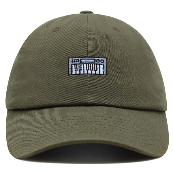 Synthesizer Keyboard Premium Dad Hat Embroidered Baseball Cap Music Instrument