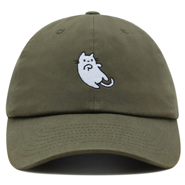 Cat Premium Dad Hat Embroidered Baseball Cap Laying Down