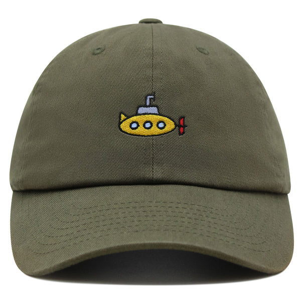 Yellow Submarine Premium Dad Hat Embroidered Baseball Cap Ocean