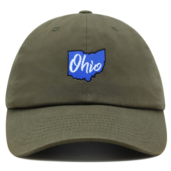 Ohio State Premium Dad Hat Embroidered Cotton Baseball Cap Map