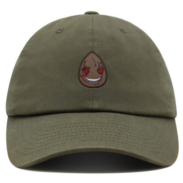 Almond Premium Dad Hat Embroidered Cotton Baseball Cap Love Eyes