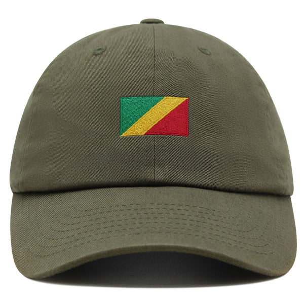 Congo Flag Premium Dad Hat Embroidered Cotton Baseball Cap Country Flag Series