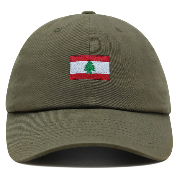 Lebanon Flag Premium Dad Hat Embroidered Cotton Baseball Cap Country Flag Series