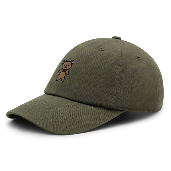 Teddy Bear Premium Dad Hat Embroidered Baseball Cap Ribbon Brown