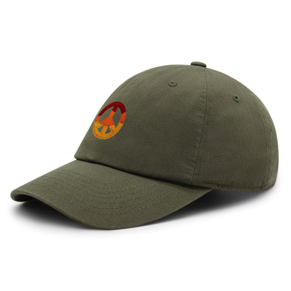 Peace Symbol Premium Dad Hat Embroidered Baseball Cap Hippie Logo