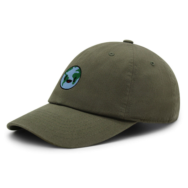 Happy Earth Premium Dad Hat Embroidered Baseball Cap Earth Environment