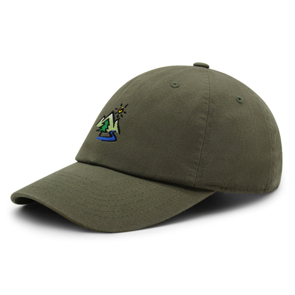 Mountain Premium Dad Hat Embroidered Baseball Cap Image