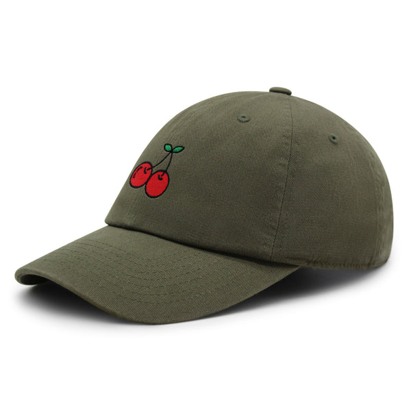 Cherries Premium Dad Hat Embroidered Baseball Cap Fruit