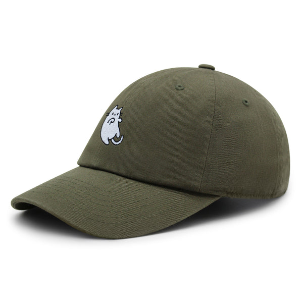 Cat Premium Dad Hat Embroidered Baseball Cap Laying Down