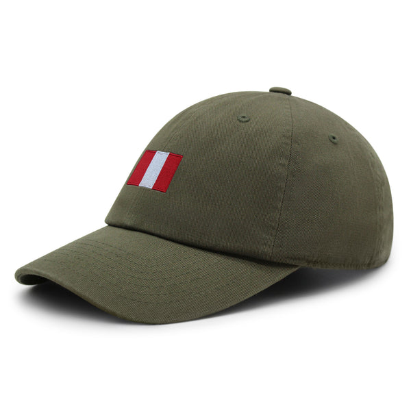 Peru Flag Premium Dad Hat Embroidered Cotton Baseball Cap Country Flag Series