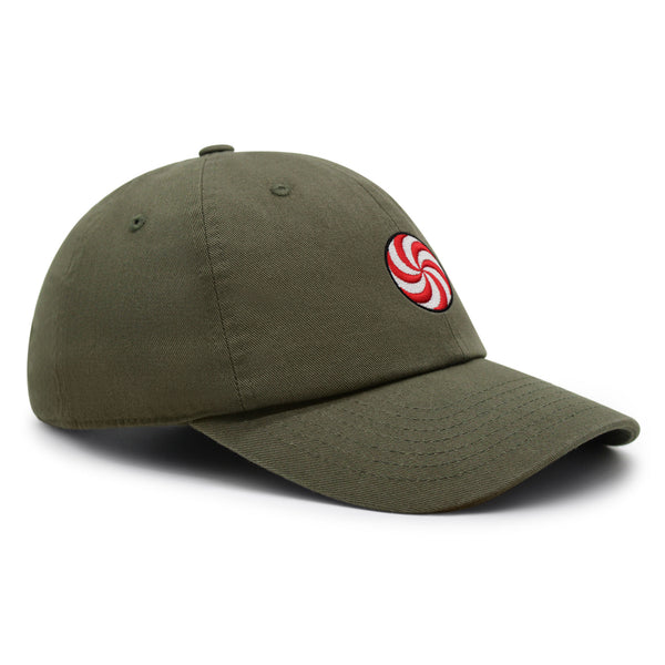 Peppermint Swirl Candy Premium Dad Hat Embroidered Baseball Cap Foodie