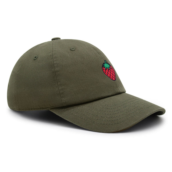 Strawberry Fruit Premium Dad Hat Embroidered Cotton Baseball Cap Foodie