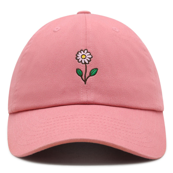 Flower Premium Dad Hat Embroidered Baseball Cap Flower Pink