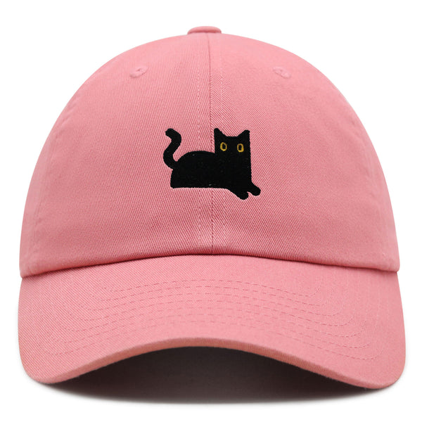 Black Cat Premium Dad Hat Embroidered Baseball Cap Cat Mom