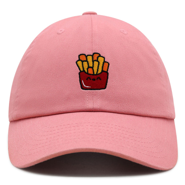 Smiling French Fries Premium Dad Hat Embroidered Baseball Cap Chips Fast Food