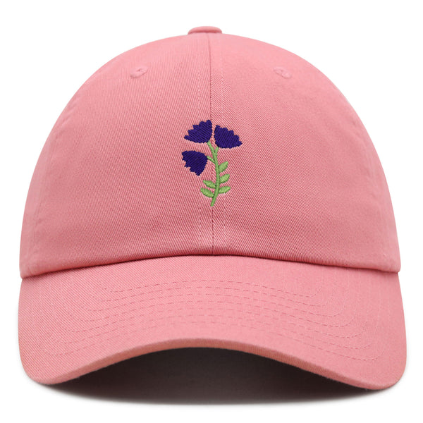 Purple flower Premium Dad Hat Embroidered Baseball Cap Purple Floral