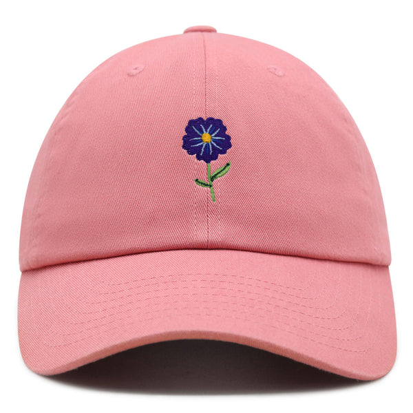 Flower Premium Dad Hat Embroidered Baseball Cap Floral Purple