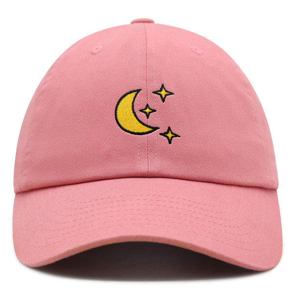 Moon Premium Dad Hat Embroidered Baseball Cap Space Sky Night