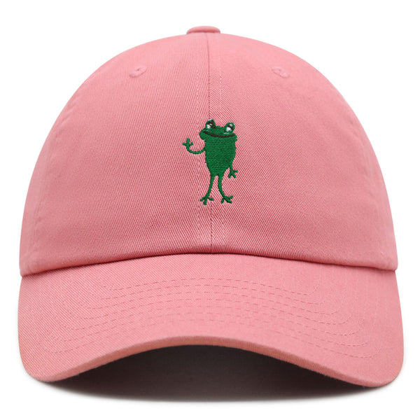 Frog Hi! Premium Dad Hat Embroidered Baseball Cap Cute