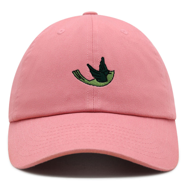 Green Bird Premium Dad Hat Embroidered Baseball Cap Nature Animal