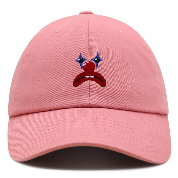 Clown Face Premium Dad Hat Embroidered Baseball Cap Circus Sad