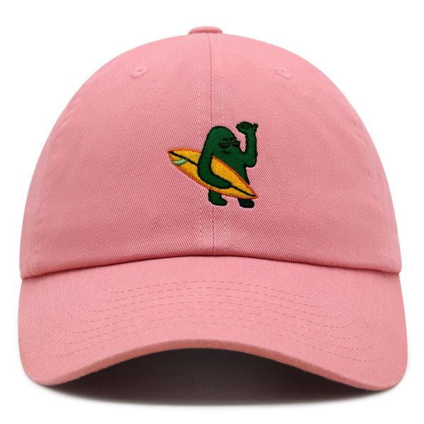 Hola Premium Dad Hat Embroidered Baseball Cap Surfing Green