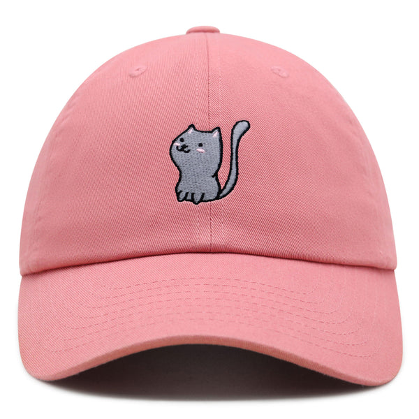 Meow Premium Dad Hat Embroidered Baseball Cap Cat Kitty