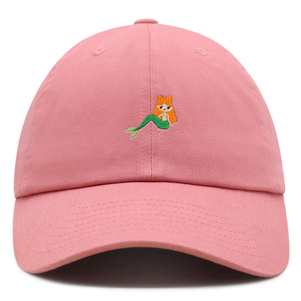 Mermaid Premium Dad Hat Embroidered Baseball Cap Fish Girl