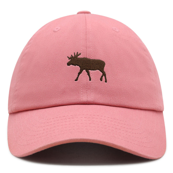 Moose Premium Dad Hat Embroidered Baseball Cap Elk Hunting