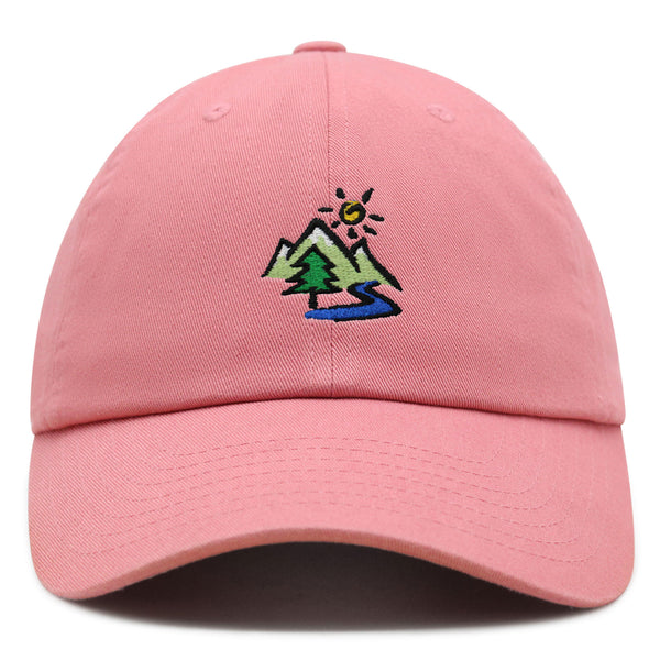 Mountain Premium Dad Hat Embroidered Baseball Cap Image