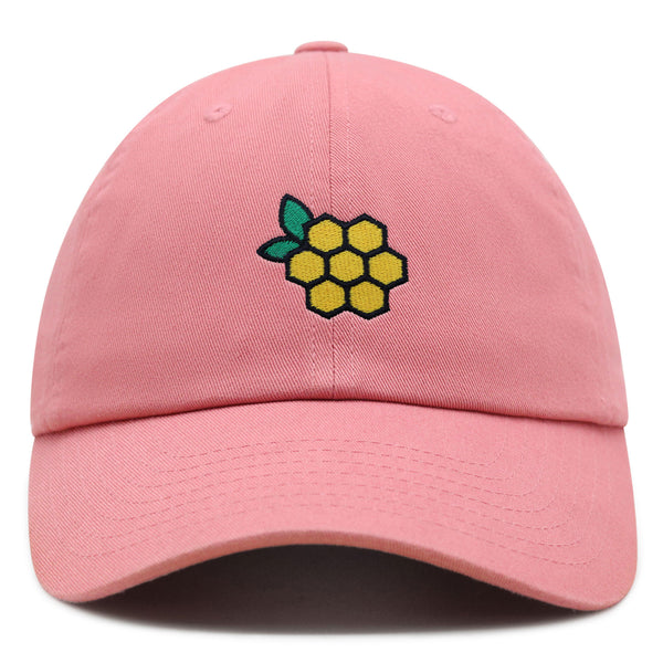 Honeycomb Premium Dad Hat Embroidered Baseball Cap Honey Logo