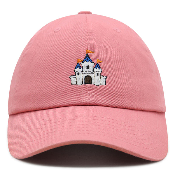 Blue Roof Castle Premium Dad Hat Embroidered Baseball Cap White