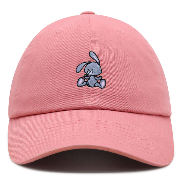Stuffed Bunny Toy Premium Dad Hat Embroidered Baseball Cap Stuffed Doll