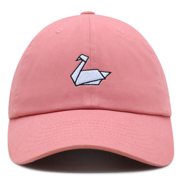 Paper Swan Premium Dad Hat Embroidered Baseball Cap Origami