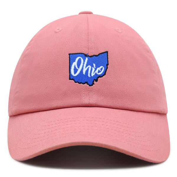 Ohio State Premium Dad Hat Embroidered Cotton Baseball Cap Map