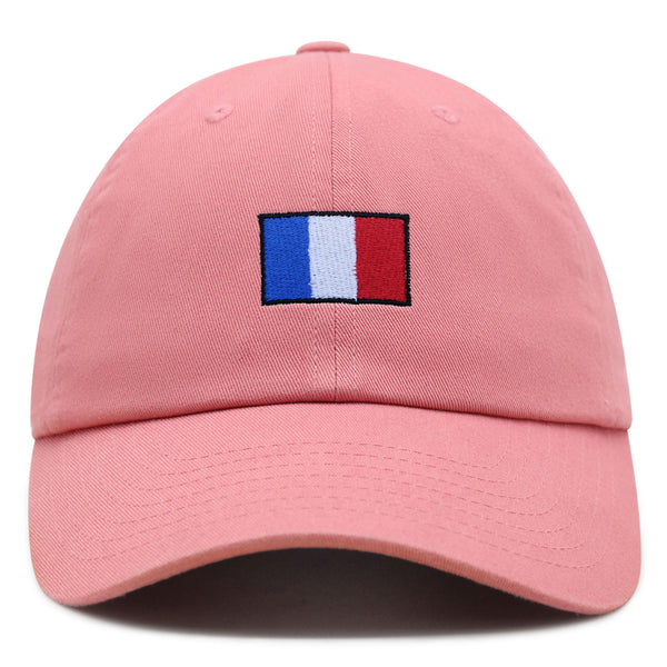 France Flag Premium Dad Hat Embroidered Cotton Baseball Cap Soccer