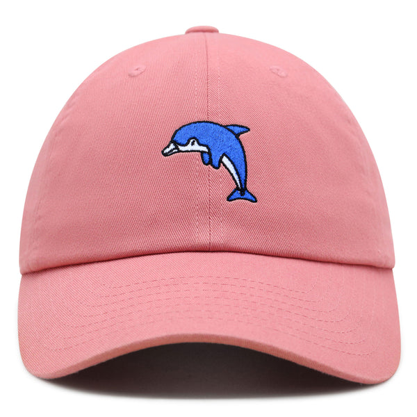 Blue Dolphin Premium Dad Hat Embroidered Cotton Baseball Cap Aquarium Florida