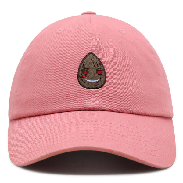 Almond Premium Dad Hat Embroidered Cotton Baseball Cap Love Eyes