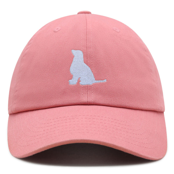 Golden Retriever Silhouette Premium Dad Hat Embroidered Cotton Baseball Cap Outline