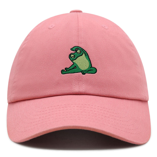 Frog Yoga Premium Dad Hat Embroidered Cotton Baseball Cap Funny Yoga