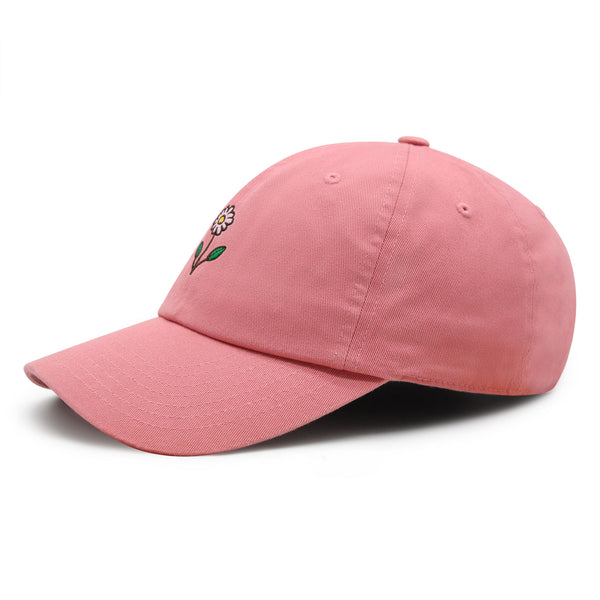 Flower Premium Dad Hat Embroidered Baseball Cap Flower Pink