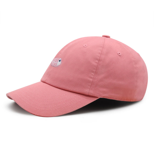 Fishbone Premium Dad Hat Embroidered Baseball Cap Pink Bone